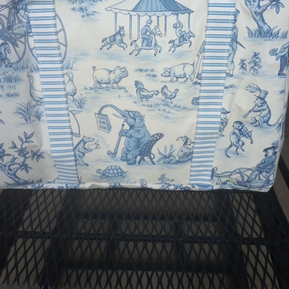 Vintage Circus Style Baby Bag/ Beach Bag/ Eevrything Tote - Picture 3 of 8